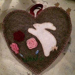 Spring Wool Felt Bunny Pink
